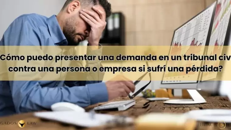¿Cómo puedo presentar una demanda en un tribunal civil contra una persona o empresa si sufrí una pérdida?