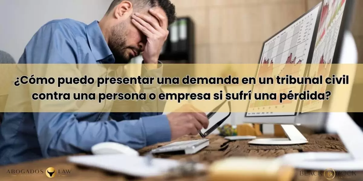 ¿Cómo puedo presentar una demanda en un tribunal civil contra una persona o empresa si sufrí una pérdida?