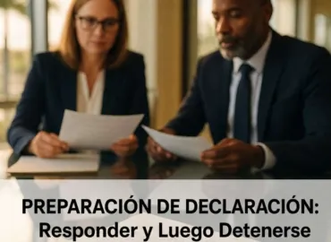 Preparación de Deposición: La Regla—Responda y Deténgase
