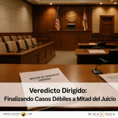 Veredicto Dirigido: La Moción a Mitad de Juicio que Termina Casos Débiles