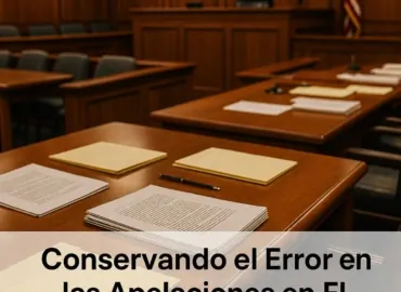 Preservar el Error: Cómo Puede Perder una Apelación Antes de Presentarla