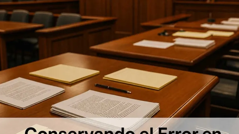 Preservar el Error: Cómo Puede Perder una Apelación Antes de Presentarla