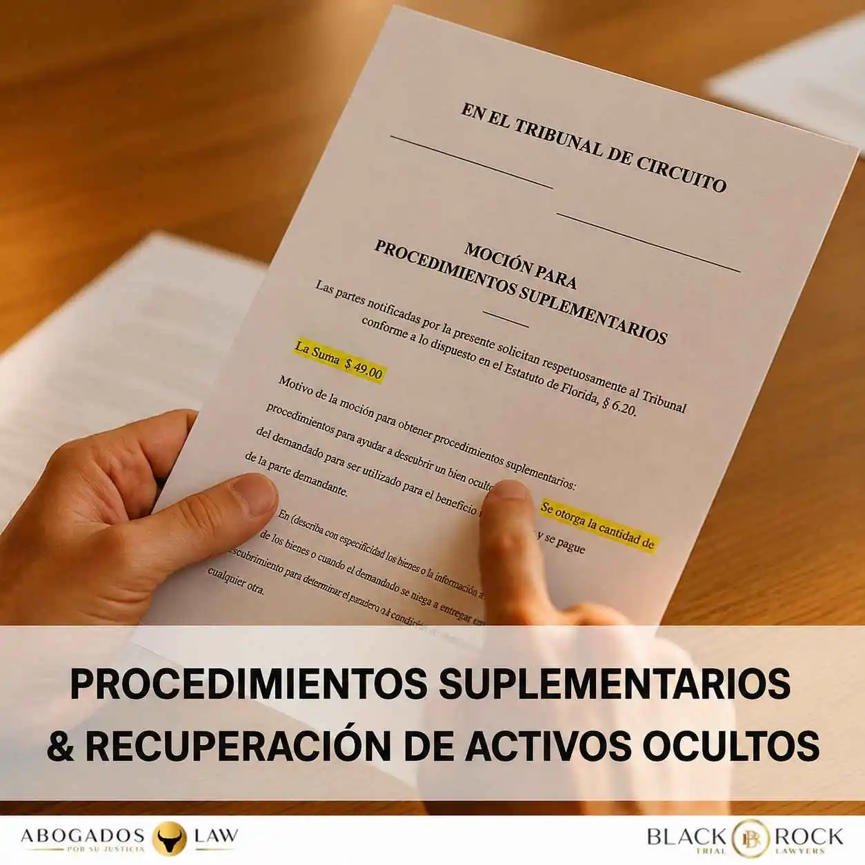 Procedimientos Suplementarios: Persiguiendo Transferencias y Bienes Ocultos