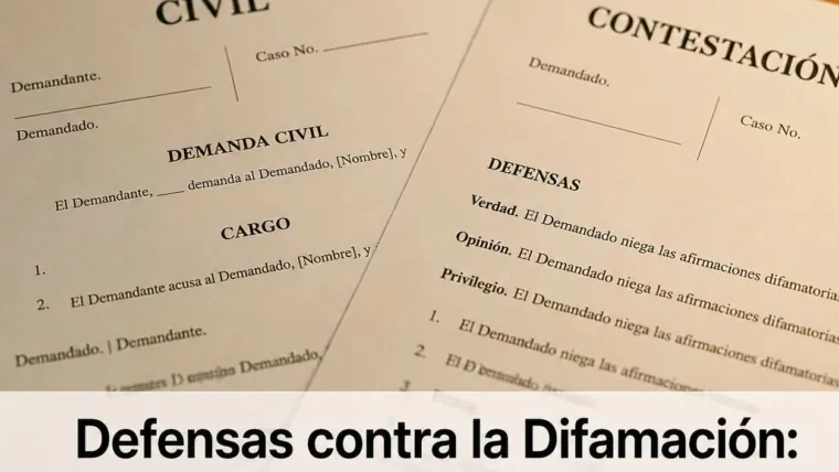 Defensas Contra la Difamación: Verdad, Opinión y Privilegio-Explicadas